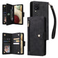 Rivet Buckle 9 Cards Three Fold Leather Phone Case