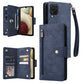 Rivet Buckle 9 Cards Three Fold Leather Phone Case