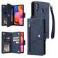 Rivet Buckle 9 Cards Three Fold Leather Phone Case