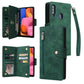 Rivet Buckle 9 Cards Three Fold Leather Phone Case