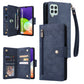 Rivet Buckle 9 Cards Three Fold Leather Phone Case