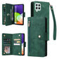 Rivet Buckle 9 Cards Three Fold Leather Phone Case