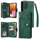 Rivet Buckle 9 Cards Three Fold Leather Phone Case