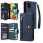 Rivet Buckle 9 Cards Three Fold Leather Phone Case
