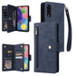 Rivet Buckle 9 Cards Three Fold Leather Phone Case