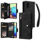 Rivet Buckle 9 Cards Three Fold Leather Phone Case
