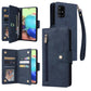 Rivet Buckle 9 Cards Three Fold Leather Phone Case