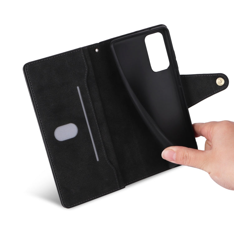 Rivet Buckle 9 Cards Three Fold Leather Phone Case