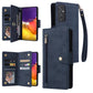 Rivet Buckle 9 Cards Three Fold Leather Phone Case