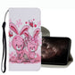 Coloured Drawing Pattern Leather Phone Case