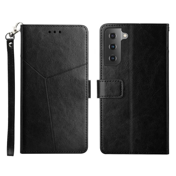 Y Stitching Horizontal Flip Leather Phone Case, For Samsung Galaxy S22, For Samsung Galaxy S22+, For Samsung Galaxy S22 Ultra