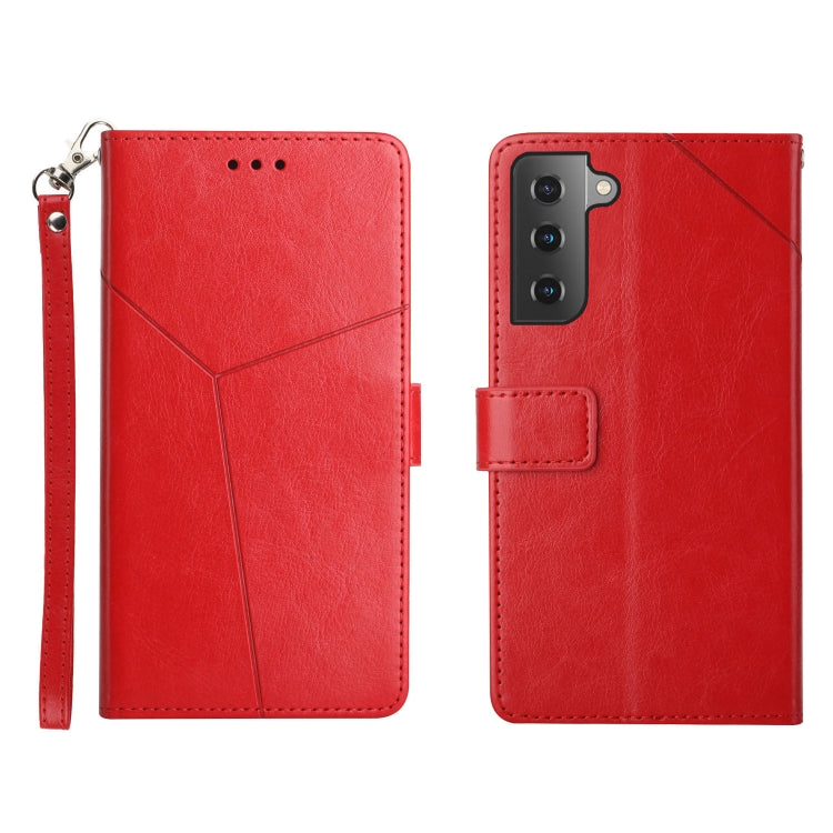 Y Stitching Horizontal Flip Leather Phone Case, For Samsung Galaxy S22, For Samsung Galaxy S22+, For Samsung Galaxy S22 Ultra
