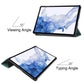 Three-folding Holder Custer Texture Leather Tablet Case, For Samsung Galaxy Tab S8