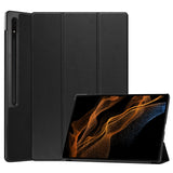 Three-folding Holder Custer Texture Leather Tablet Case, For Samsung Galaxy Tab S8 Ultra