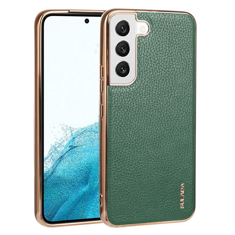 SULADA Shockproof TPU + Handmade Leather Phone Case, For Samsung Galaxy S22 5G, For Samsung Galaxy S22 Ultra 5G, For Samsung Galaxy S22+ 5G