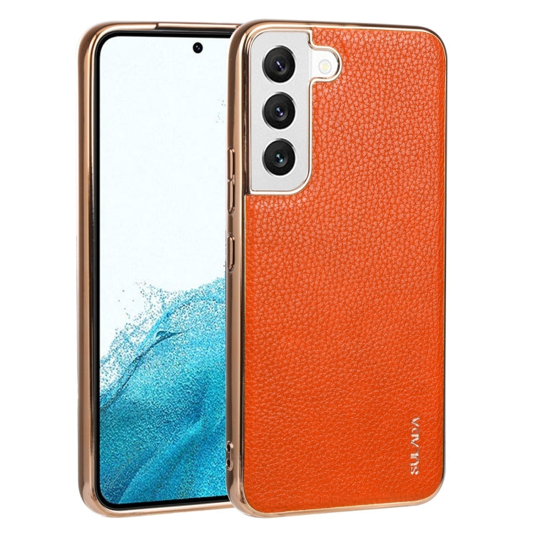 SULADA Shockproof TPU + Handmade Leather Phone Case, For Samsung Galaxy S22 5G, For Samsung Galaxy S22 Ultra 5G, For Samsung Galaxy S22+ 5G