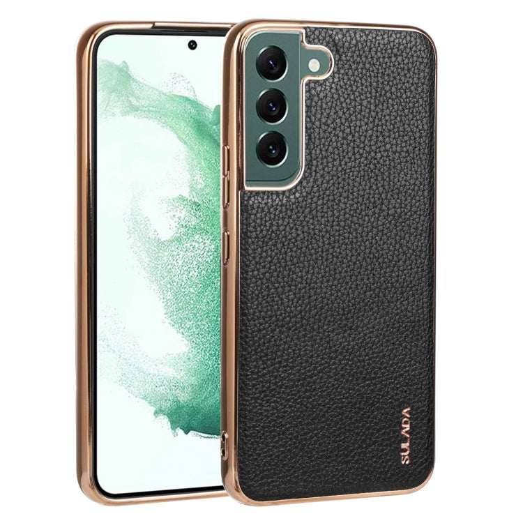 SULADA Shockproof TPU + Handmade Leather Phone Case, For Samsung Galaxy S22 5G, For Samsung Galaxy S22 Ultra 5G, For Samsung Galaxy S22+ 5G