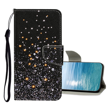 Colored Drawing Pattern Flip Leather Case