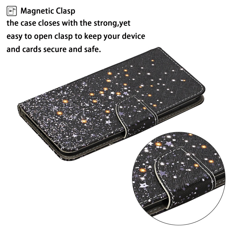 Colored Drawing Pattern Flip Leather Case