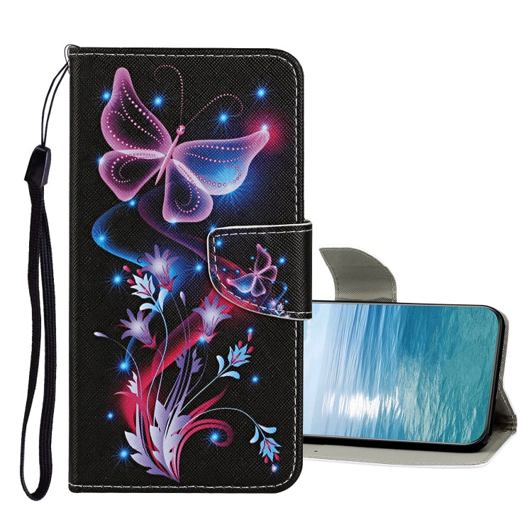 Colored Drawing Pattern Flip Leather Case