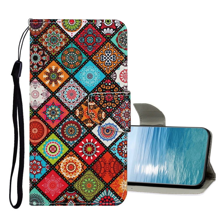 Colored Drawing Pattern Flip Leather Case