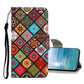 Colored Drawing Pattern Flip Leather Case