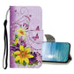 Colored Drawing Pattern Flip Leather Case