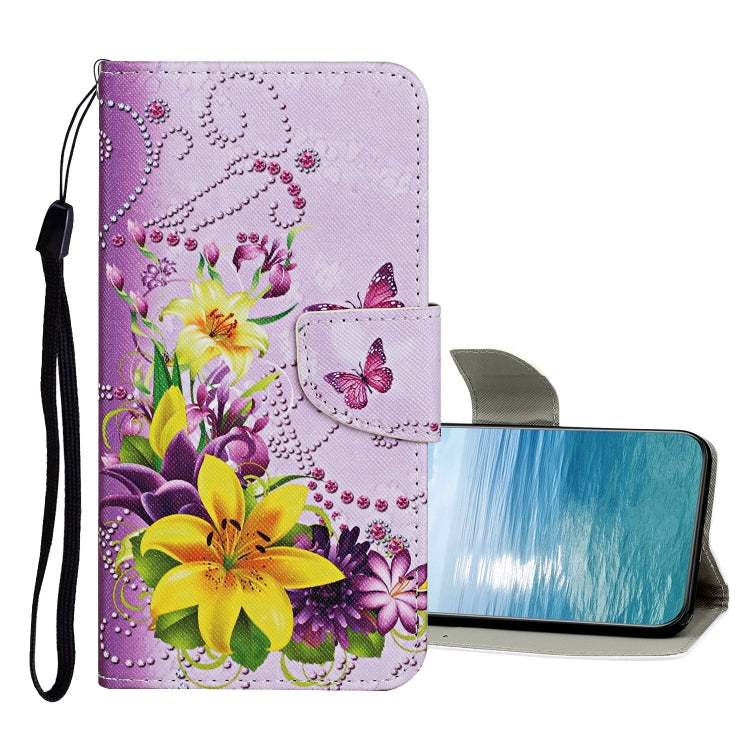 Colored Drawing Pattern Flip Leather Case