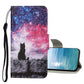 Colored Drawing Pattern Flip Leather Case