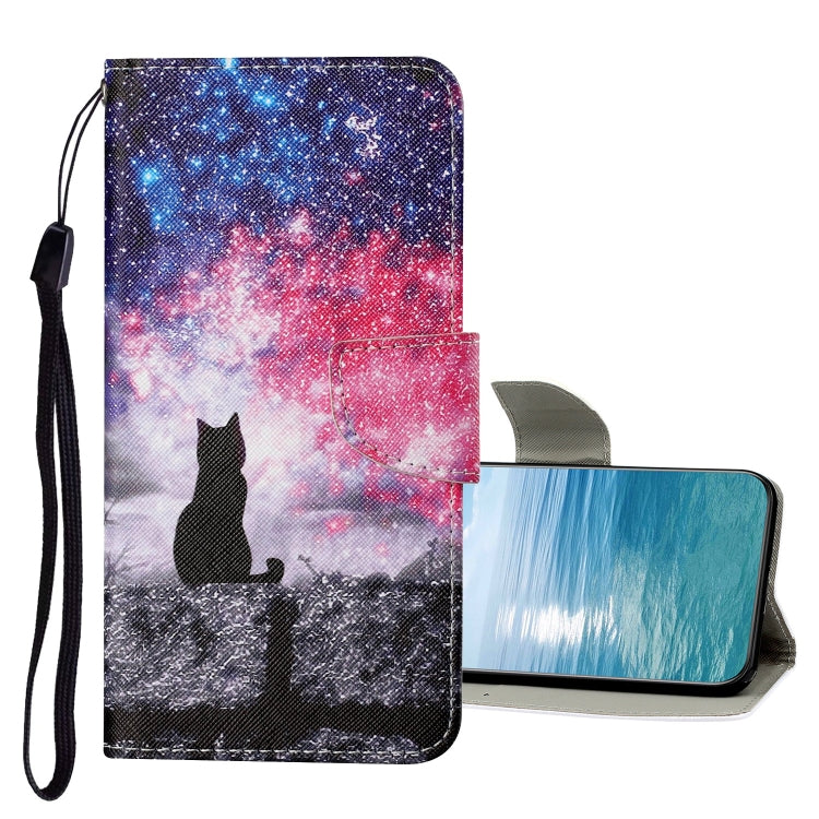 Colored Drawing Pattern Flip Leather Case