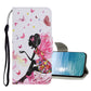 Colored Drawing Pattern Flip Leather Case