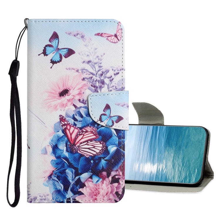 Colored Drawing Pattern Flip Leather Case