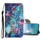 Colored Drawing Pattern Flip Leather Case