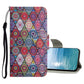 Colored Drawing Pattern Flip Leather Case
