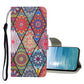 Colored Drawing Pattern Flip Leather Case