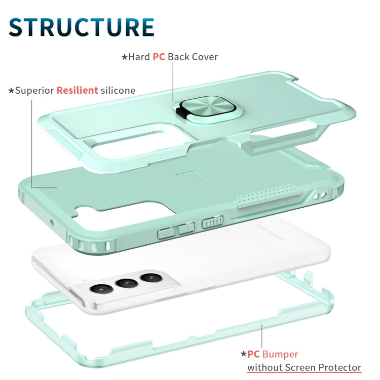 3 in 1 Ring Holder PC + TPU Phone Case, For Samsung Galaxy S22 5G, For Samsung Galaxy S22+ 5G, For Samsung Galaxy S22 Ultra 5G, For Samsung Galaxy S21 5G, For Samsung Galaxy S21+ 5G, For Samsung Galaxy S21 FE 5G, For Samsung Galaxy A53�����������������...