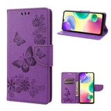 Butterfly Embossed Leather Phone Case, For Xiaomi Redmi 10A, For Xiaomi Redmi 10C, For Samsung Galaxy M23 5G, For Samsung Galaxy M53 5G