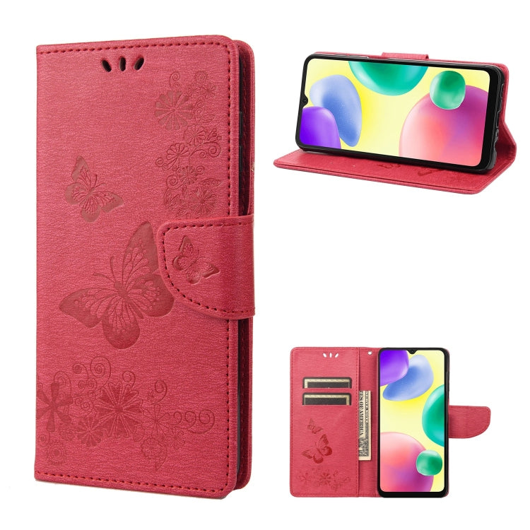 Butterfly Embossed Leather Phone Case, For Xiaomi Redmi 10A, For Xiaomi Redmi 10C, For Samsung Galaxy M23 5G, For Samsung Galaxy M53 5G