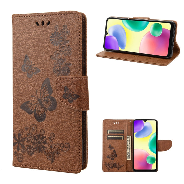 Butterfly Embossed Leather Phone Case, For Xiaomi Redmi 10A, For Xiaomi Redmi 10C, For Samsung Galaxy M23 5G, For Samsung Galaxy M53 5G