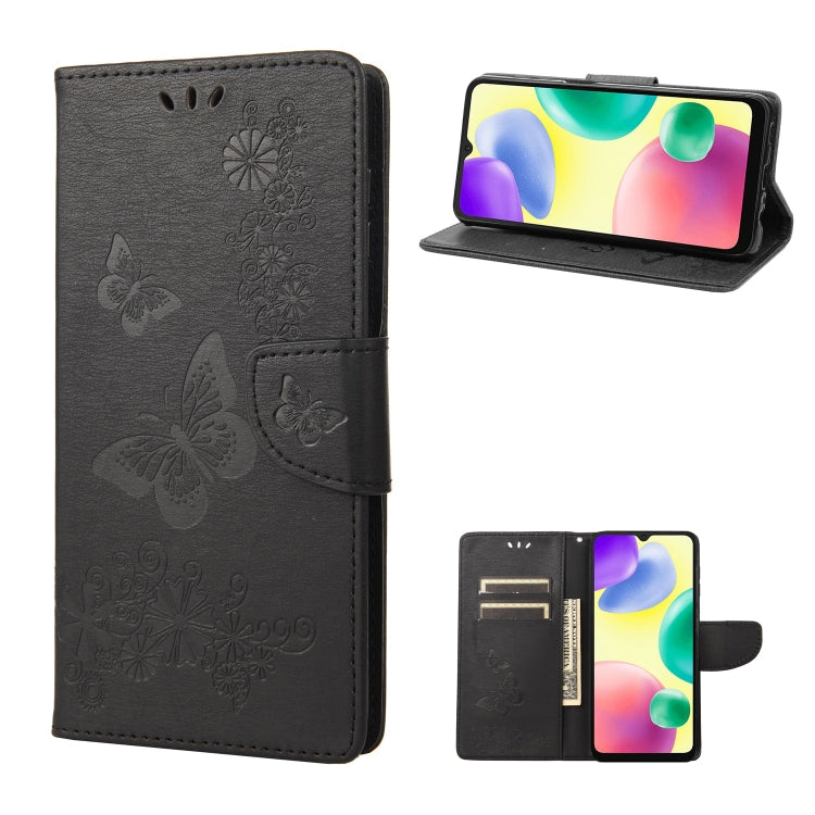 Butterfly Embossed Leather Phone Case, For Xiaomi Redmi 10A, For Xiaomi Redmi 10C, For Samsung Galaxy M23 5G, For Samsung Galaxy M53 5G