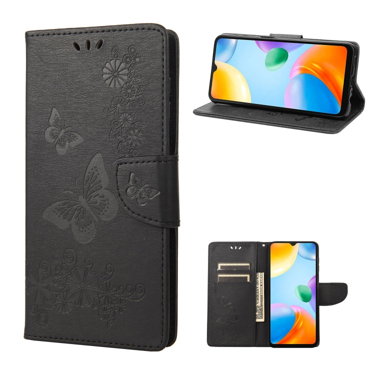 Butterfly Embossed Leather Phone Case, For Xiaomi Redmi 10A, For Xiaomi Redmi 10C, For Samsung Galaxy M23 5G, For Samsung Galaxy M53 5G