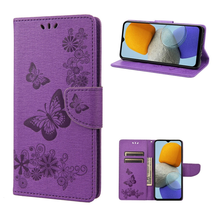 Butterfly Embossed Leather Phone Case, For Xiaomi Redmi 10A, For Xiaomi Redmi 10C, For Samsung Galaxy M23 5G, For Samsung Galaxy M53 5G