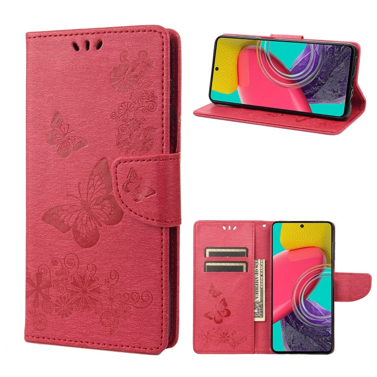 Butterfly Embossed Leather Phone Case, For Xiaomi Redmi 10A, For Xiaomi Redmi 10C, For Samsung Galaxy M23 5G, For Samsung Galaxy M53 5G
