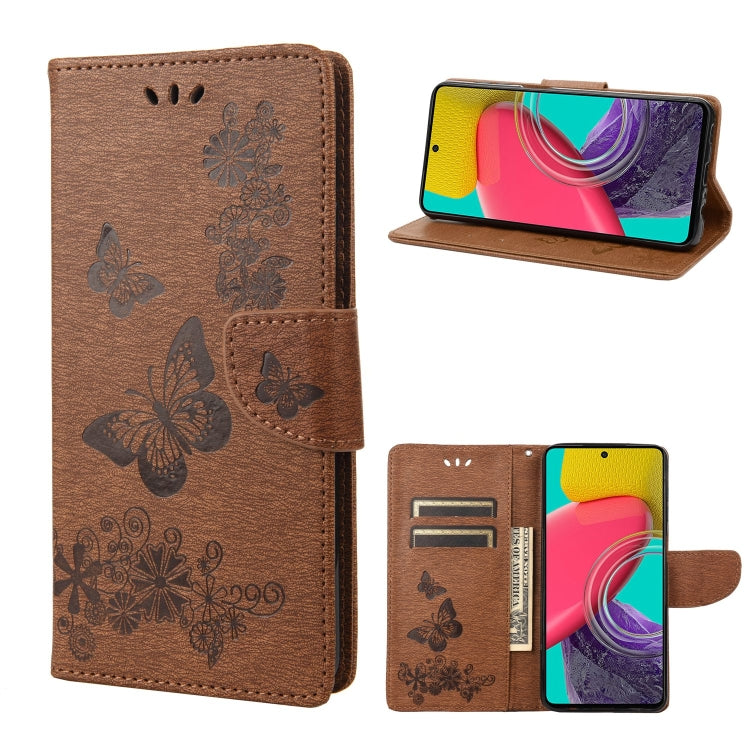 Butterfly Embossed Leather Phone Case, For Xiaomi Redmi 10A, For Xiaomi Redmi 10C, For Samsung Galaxy M23 5G, For Samsung Galaxy M53 5G
