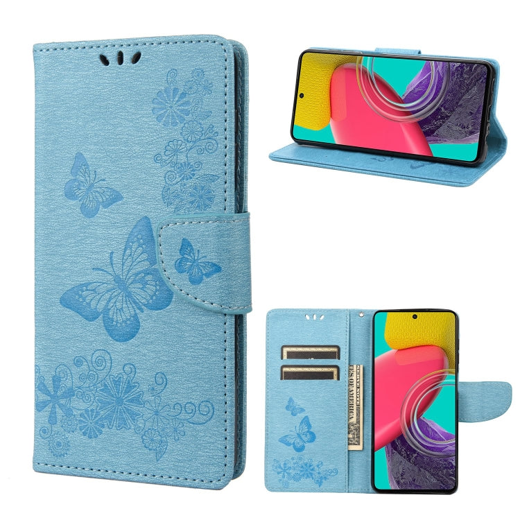 Butterfly Embossed Leather Phone Case, For Xiaomi Redmi 10A, For Xiaomi Redmi 10C, For Samsung Galaxy M23 5G, For Samsung Galaxy M53 5G