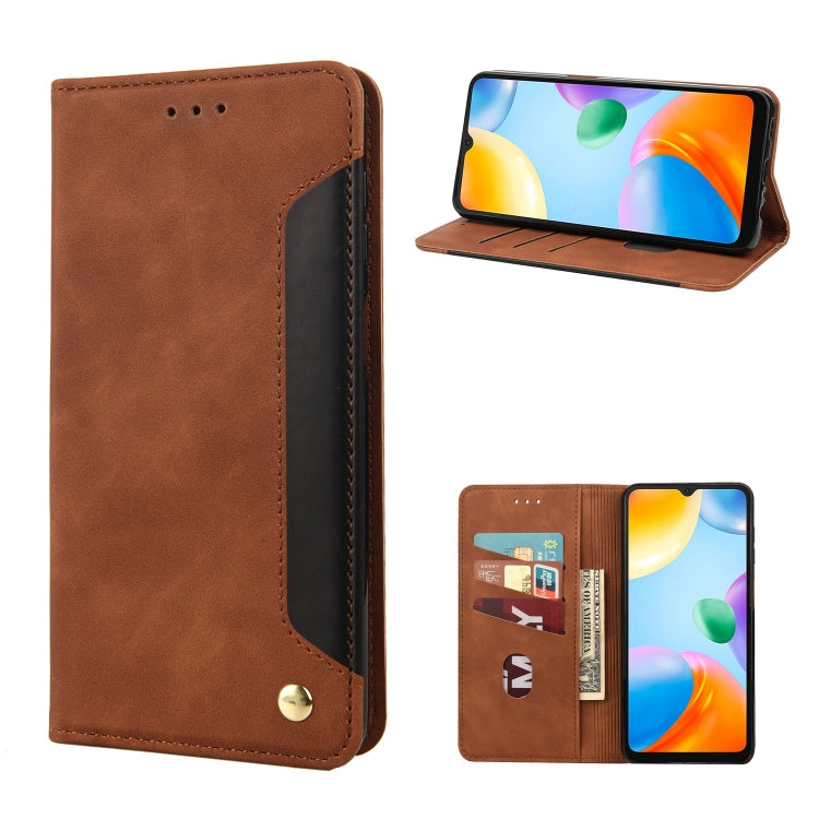 Skin Feel Splicing Leather Phone Case, For Xiaomi Redmi 10A, For Xiaomi Redmi 10C, For Samsung Galaxy M23 5G, For Samsung Galaxy M53 5G