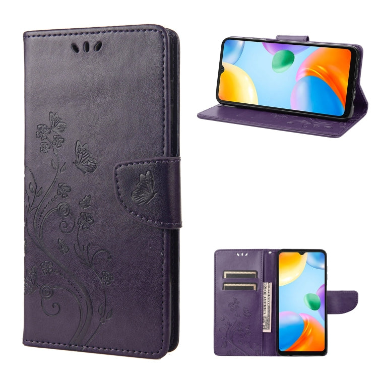 Butterfly Flower Pattern Flip Leather Phone Case, For Xiaomi Redmi 10A, For Xiaomi Redmi 10C, For Samsung Galaxy M23 5G, For Samsung Galaxy M53 5G
