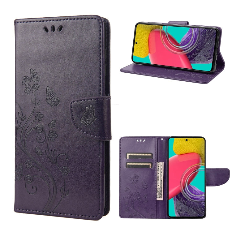 Butterfly Flower Pattern Flip Leather Phone Case, For Xiaomi Redmi 10A, For Xiaomi Redmi 10C, For Samsung Galaxy M23 5G, For Samsung Galaxy M53 5G
