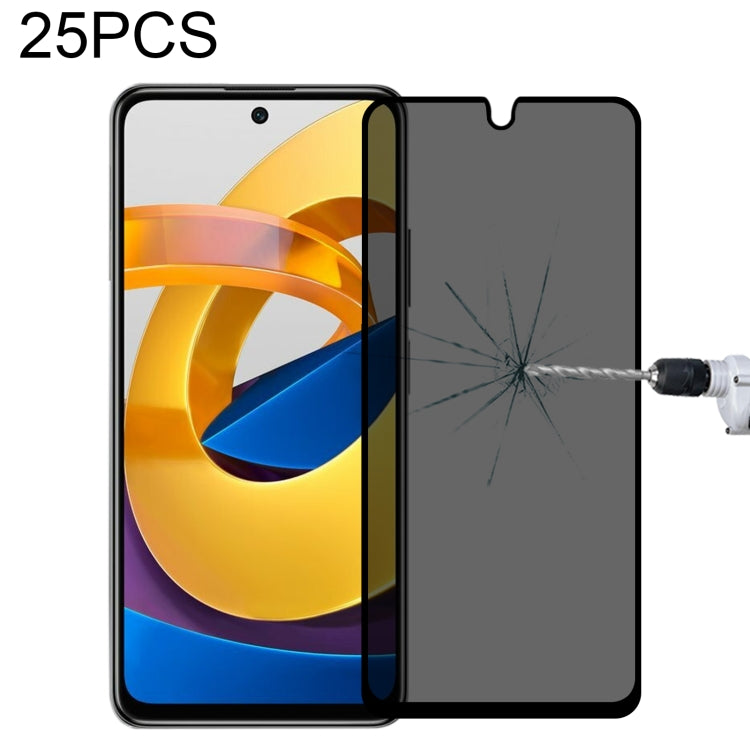 25 PCS Full Cover Anti-peeping Tempered Glass Film For Samsung Galaxy A12