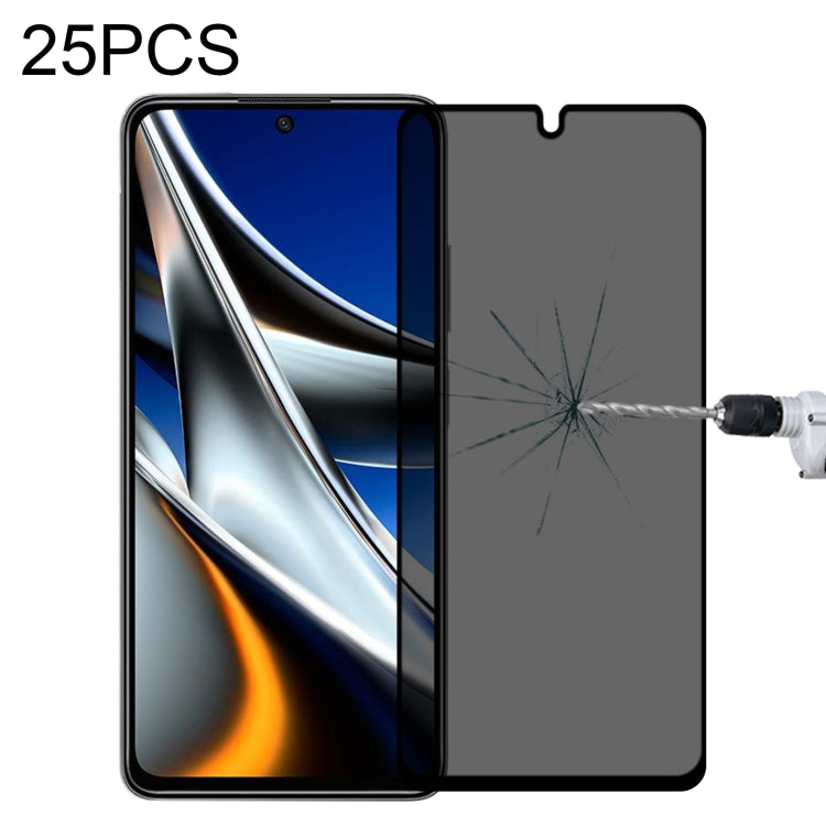 25 PCS Full Cover Anti-peeping Tempered Glass Film For Samsung Galaxy A12